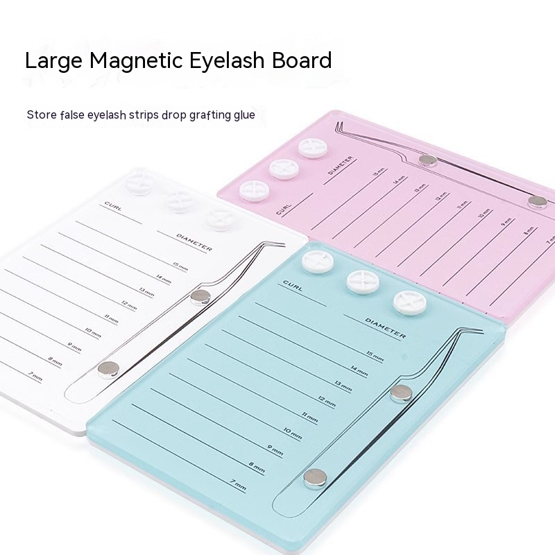 Graded false acrylic implement eyelash magnetic suction scale beauty display board_voghion.com