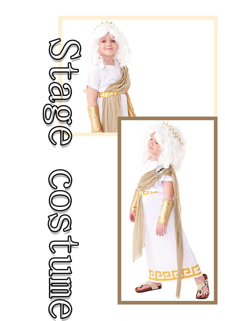 Halloween stil Internationella barndagen rollspel antik grekisk mytologi Zeus kostym romersk kostym_voghion.com