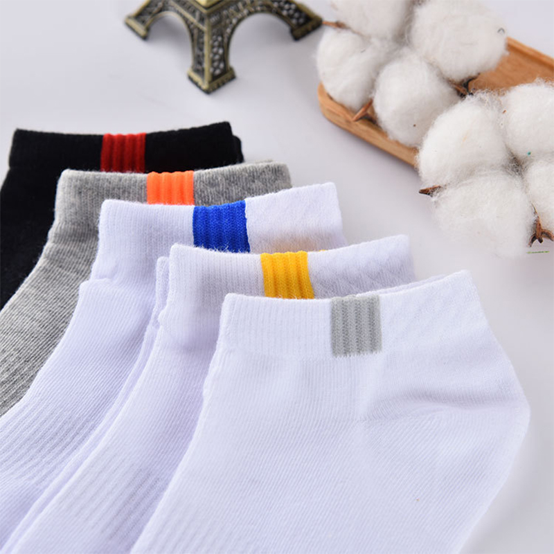 10 bucăți = 5 perechi/lot vară bumbac scurt moda respirabil bărbat șosete casual confortabile pentru bărbați albi fierbinți_voghion.com