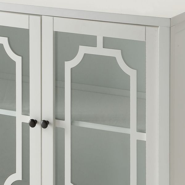 White Console Table With 2 Doors_voghion.com