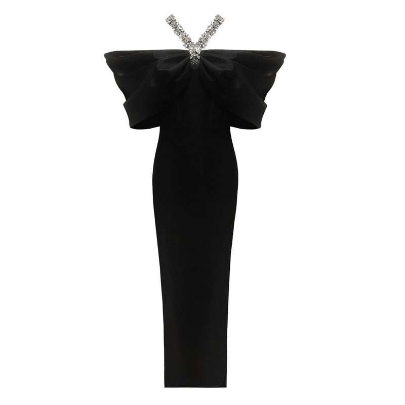 Rochie de vară cu imprimeu floral și imprimeu floral pentru femei, cu imprimeu floral și evazabil, neagră_voghion.com
