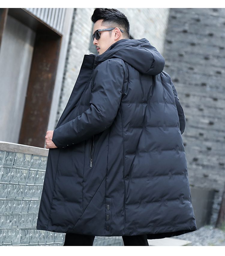 Chaqueta larga con capucha de alta calidad, holgada, de pato blanco, gruesa y cálida, para invierno, para hombre, abrigo de nieve, 2025_voghion.com