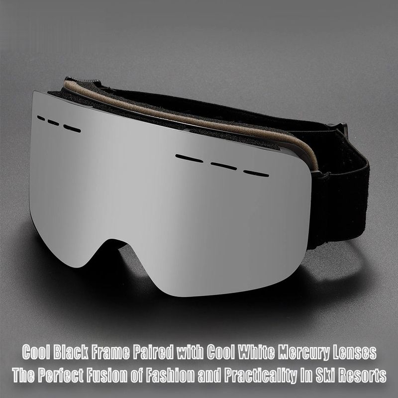 Winter Outdoor Double-Layer Polarized Anti-Fog Column Surface Sports Snow Ski Case Set Windproof Goggles_voghion.com