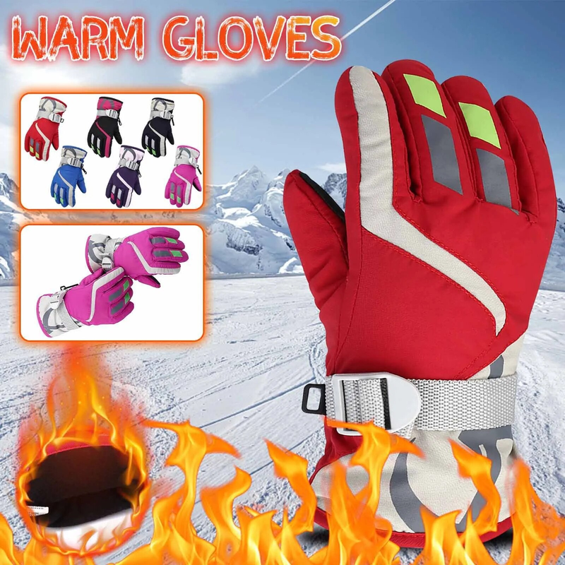 Neve Inverno Bambini Sport Sci Ragazze Outdoor Ragazzi Guanti antivento Guanti per donna Quando fa freddo_voghion.com