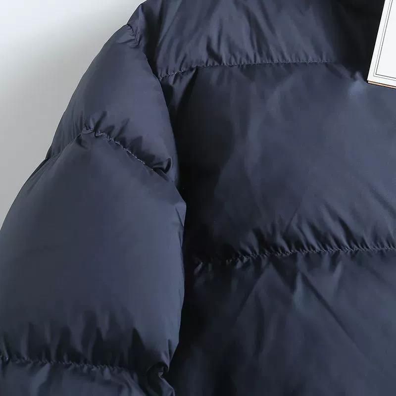 Men's Heavyweight Short Puffer Jacket With 100% White Duck Down, 550 Fill Power, Stand Collar Design For Extreme Cold Weather_voghion.com