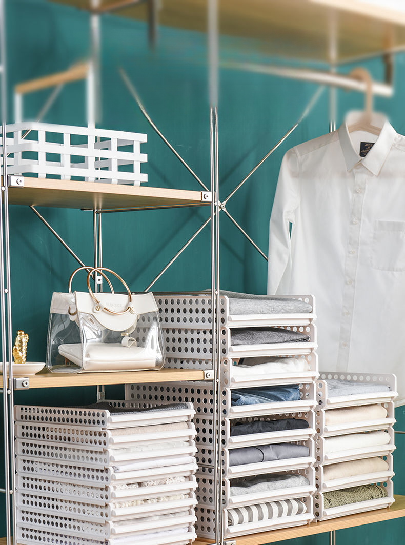 Wardrobe Layered Clothing Drawer Home Closet Artifact Dormitory Clothes Pants Storage Organizer Rack_voghion.com
