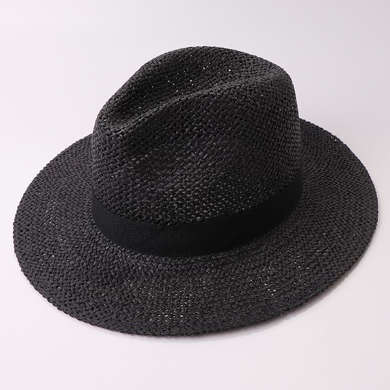 Summer Women's New Straw Cool Outdoor Travel Sunshade Protection Sun Hat Fedora_voghion.com
