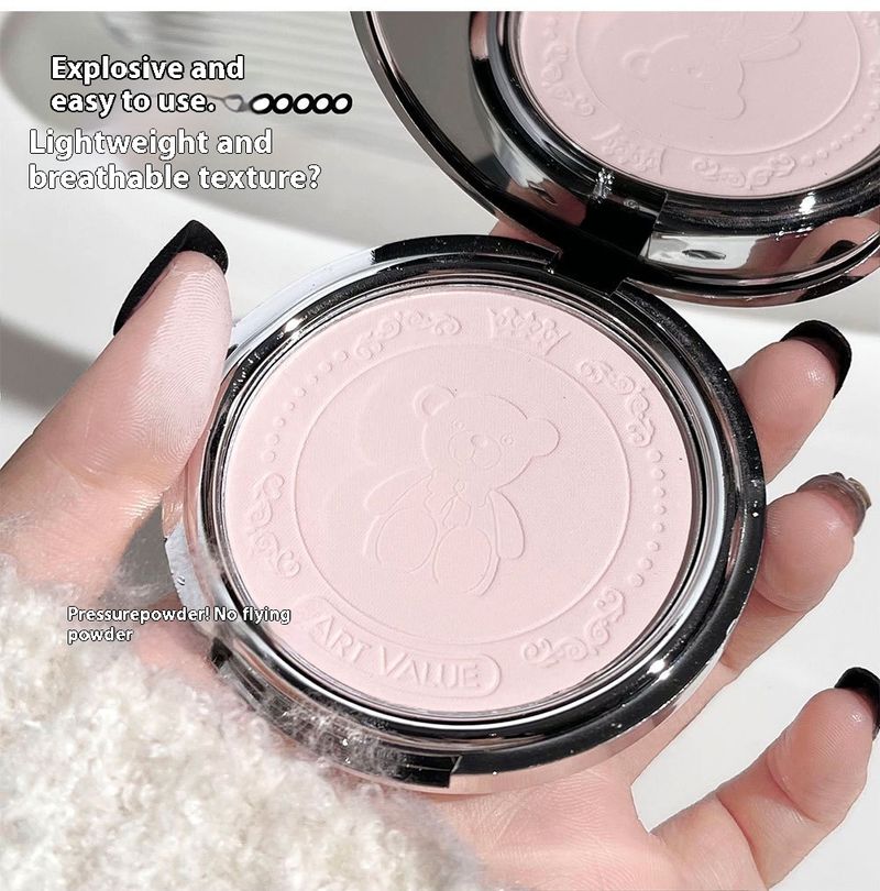 2024 Krása Novinka Art Value Bear Knight Matte Powder Mist Face Clear Soft Scorched Powder Non Fluting Powder Beautiful Powder_voghion.com