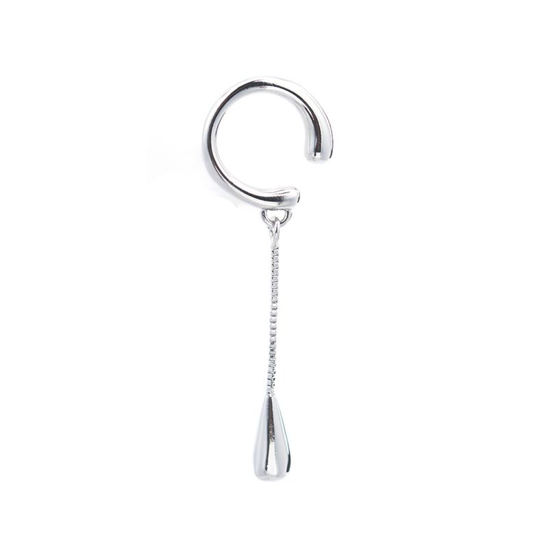 Nicht durchbohrte Clips Unisex Einfache minimalistische Reißhaken Modische Persönlichkeit Wassertropfenkette Ohrmanschetten_voghion.com