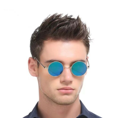Round Lens Sunclasses Mens Unisex John Lennon Small Circle Ozzy Hippie UV_voghion.com