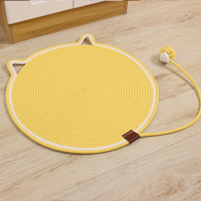 Pad Wear-Resistant Non-Slip Self-Entertainment Blanket With Cotton Rope Ball Climbing Mat Woven Pet Cat Scratching Board_voghion.com
