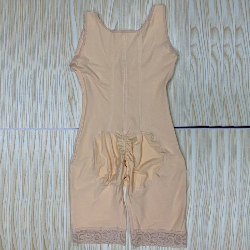 Waist Tummy Shaper Fas Colombianas Reductoras Shapewear Bodysuit Hook Eye Closure Tummy Control Adjustable Crotch Open_voghion.com
