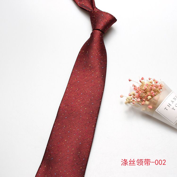 Shengzhou Direct Men's Trendy 8cm Business Formal Casual Work Striped Red Hand-Tied Tie_voghion.com