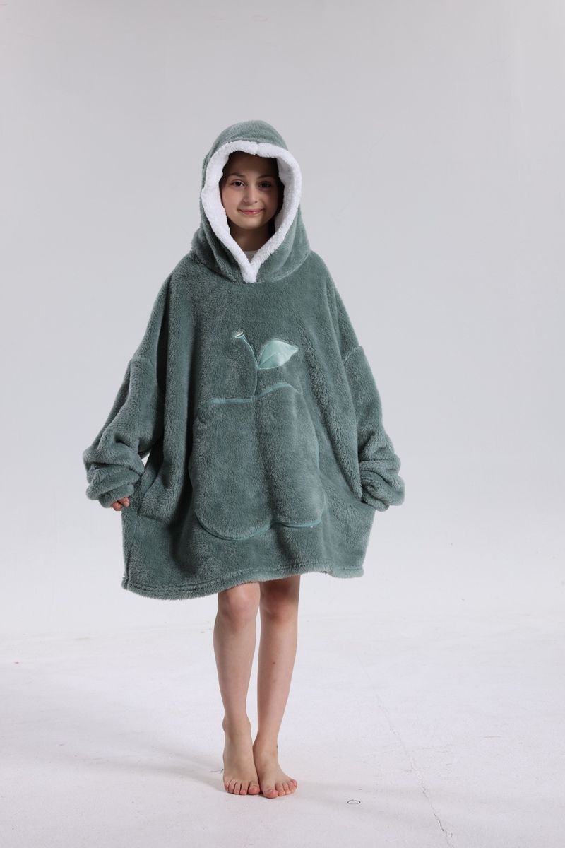 Γυναικείο νυχτικό διπλής όψης, άνετο από βαμβάκι και βελούδο, για γυναίκες, φθινόπωρο και χειμώνα, με μακριά μανίκια, χοντρά, μακριά ρούχα για το σπίτι, σε προσφορά, κουβέρτα lazy TV_voghion.com