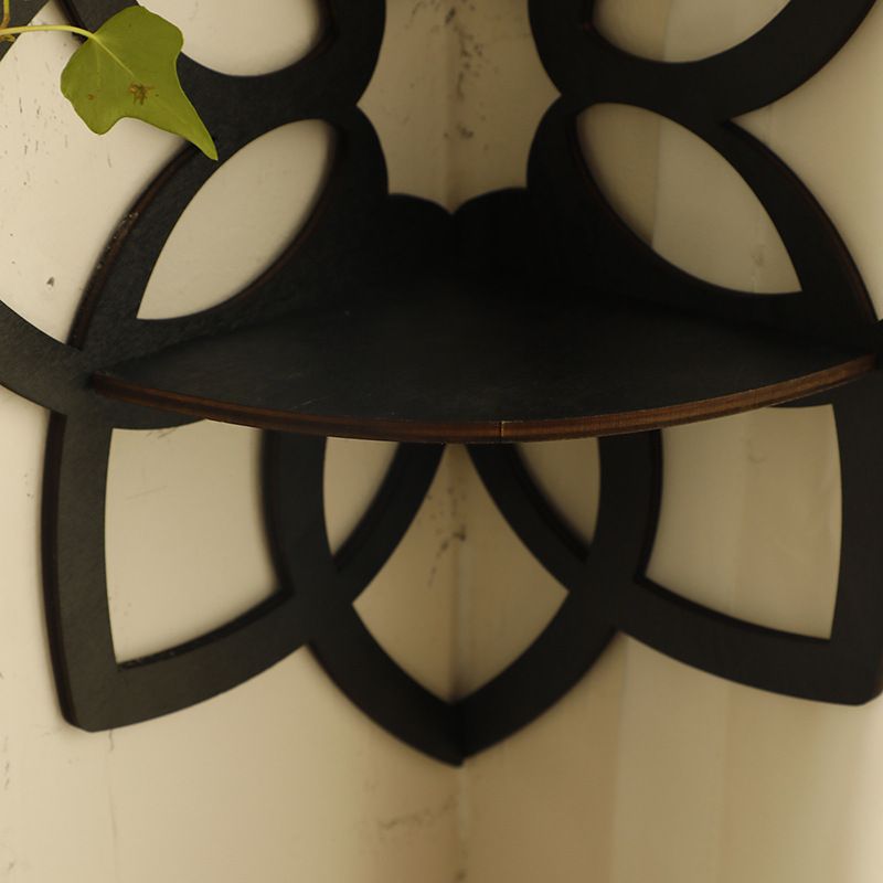 El sanatları ahşap lotus içi boş depolama rafı basit ev duvar dekorasyonu_voghion.com