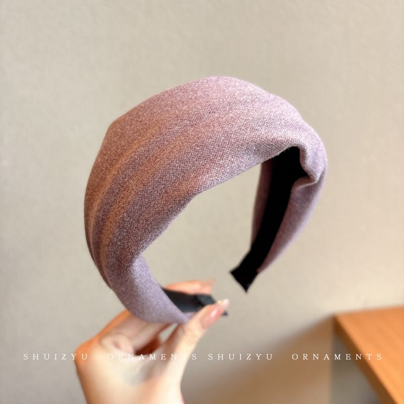 Stirnband mit breiter Krempe und hoher Krone für Herbst und Winter für Damen, modisches High-End-Haarband, Gesichtswaschen zum Abnehmen des Gesichts_voghion.com