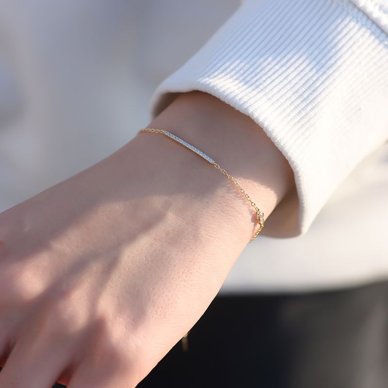 Bracciale da donna in argento Sterling S925, design di nicchia, catena semplice, alta qualità, leggero, lusso, stile freddo, gioielli in argento_voghion.com