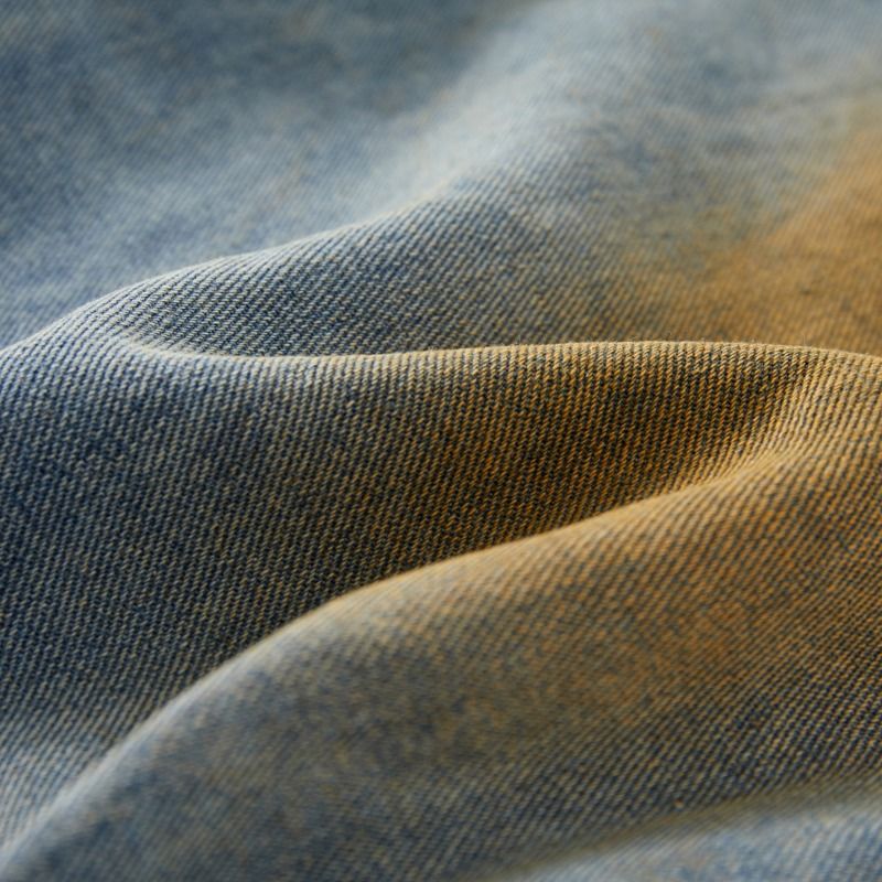 Spring Summer China-Chic Gradual Change Multi Pocket Straight Jeans Men And Women Personality Design Loose Skinny Pants_voghion.com