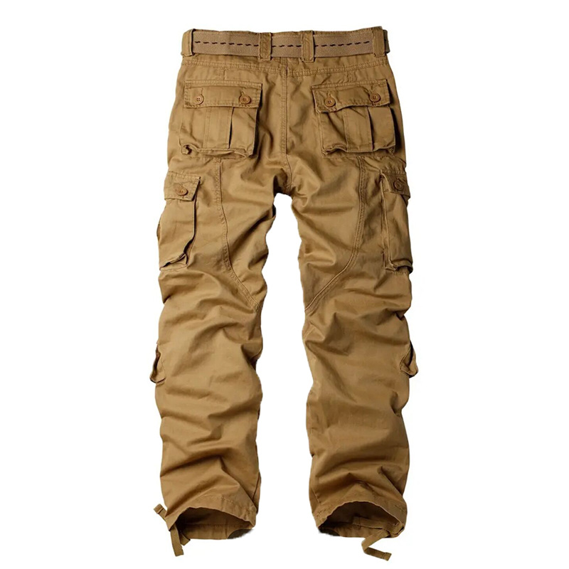 Herre bomull Kamuflasje Cargo bukser Rette ben Løse fritidsbukser Wear Wear Wear Bukser Herre_voghion.com