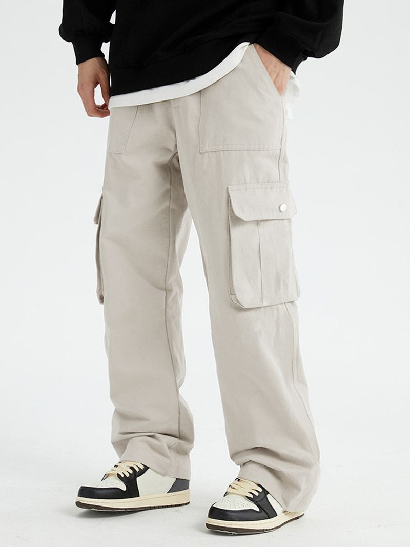 Herrenbekleidung Plus Size Casual Overalls Frühling und Herbst Neue Retro Lose Weite Bein Gerade Hose_voghion.com