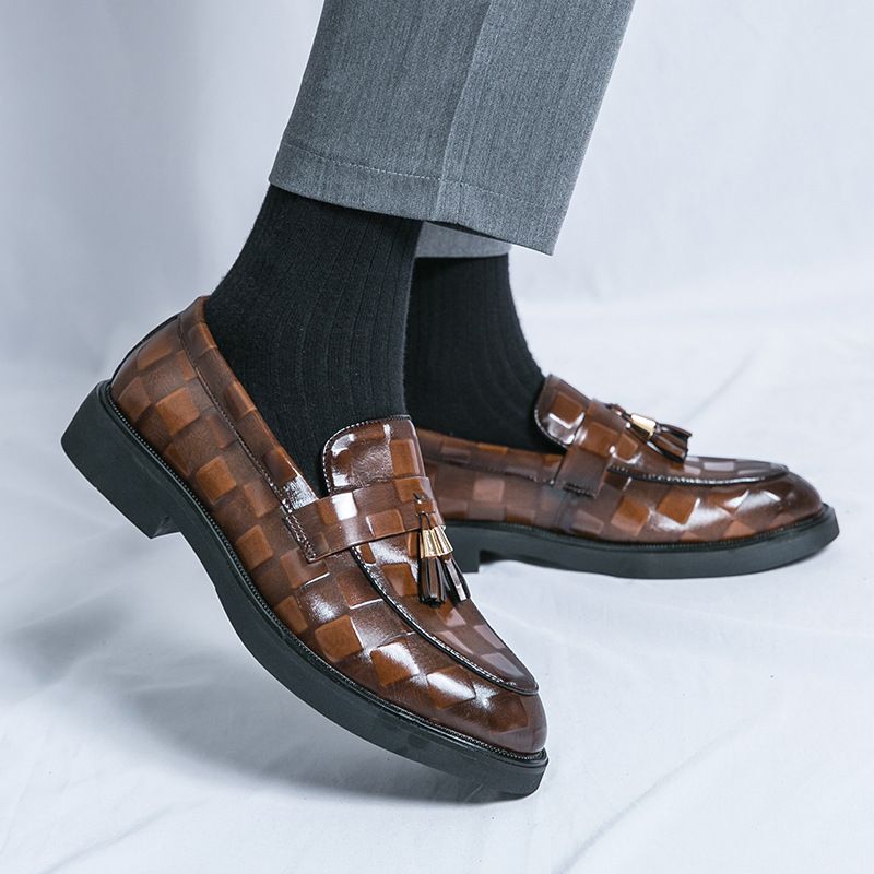 Quastenanhänger Leder Business Abendgarderobe 46 Freizeit-Loafer Weiche Sohle Herren Hochzeitsbräutigam Schuhe Größe 47_voghion.com