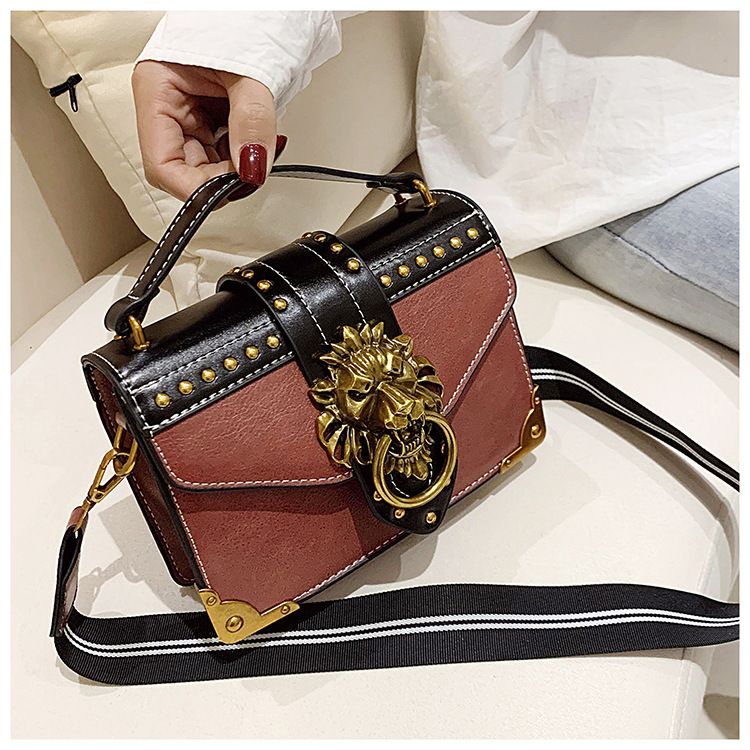 New European and American Retro Pu Handbag European and American Shoulder Crossbody Small Square Bag_voghion.com