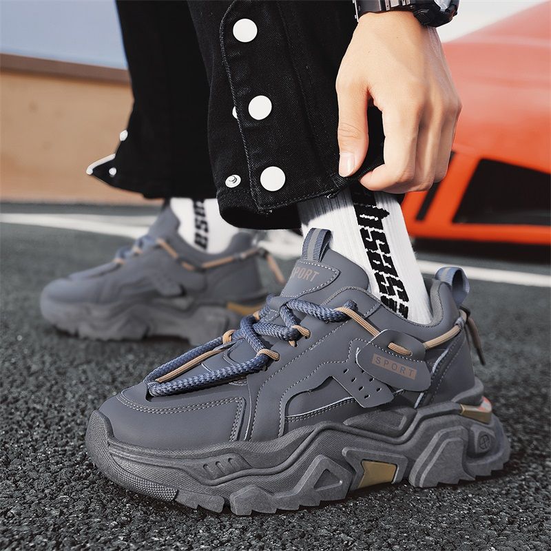 Scarpe da papà per uomo Ins Trend Aumento autunno Scarpe per uomo Sport Piccole scarpe bianche per uomo Tutte le tendenze Scarpe con suola spessa Tide_voghion.com
