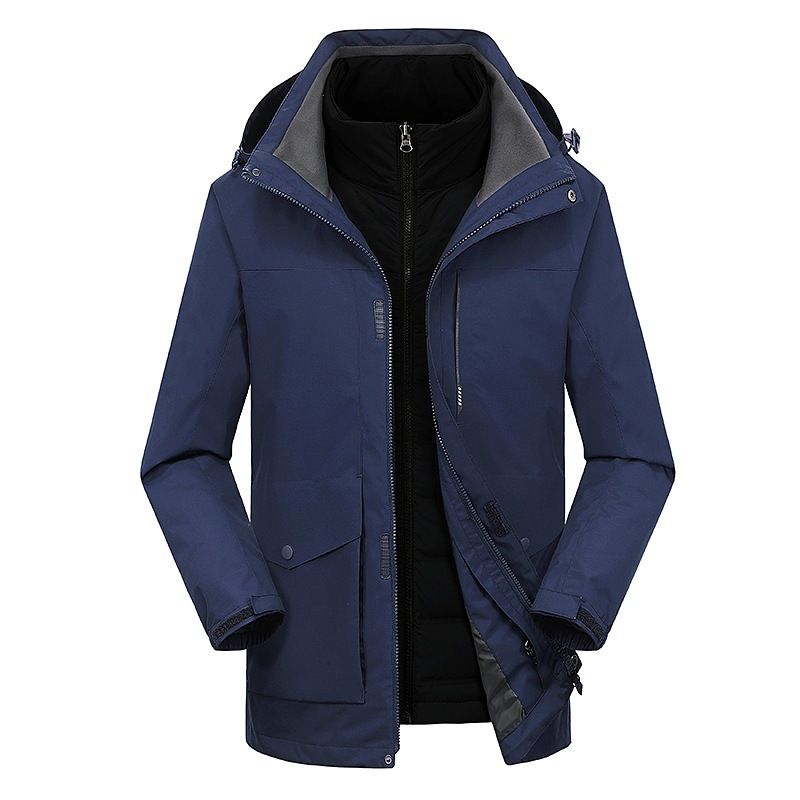 Piumino staccabile 3 in 1 con fodera interna, marchio alla moda per l'outdoor, impermeabile e antivento, cappotto autunnale e invernale, YK_voghion.com