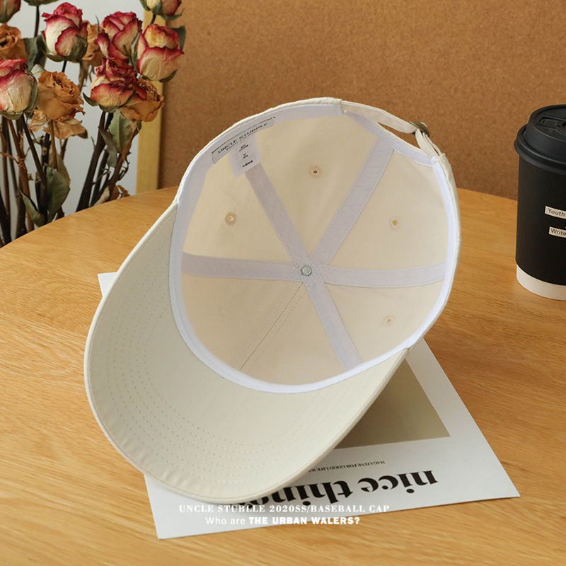 Cappellino da baseball R Label - Originale design a becco d'anatra con tesa larga e parte superiore morbida, cappello da sole con protezione UV per l'estate (cinturino regolabile)_voghion.com