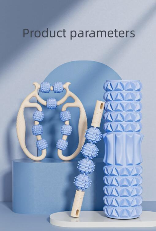 Assised Slimming Ediion Beauy Massage Sick Foam Roller Clamp Massager Leg Finess Exercise_voghion.com