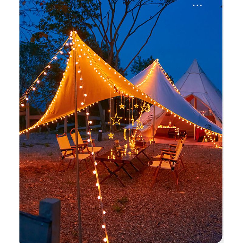Outdoor Waterproof Solar Small Colorful Flashing String Starry Sky Seven Colors Courtyard Home Camping Decorative_voghion.com