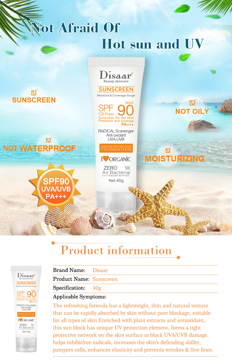 Sunscreen Body Whitening Sunblock Skin Protective Anti Sun Facial Protection Cream SPF 50/SP Block_voghion.com