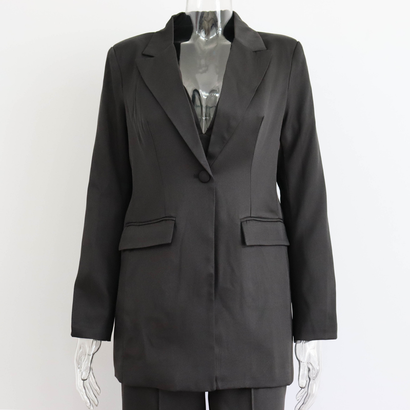 2025s Anzugjacke Weste Gerade Beinhose Dreiteiliger Stil Neu 2025 Herbst/Winter Damen Pendleranzug Set_voghion.com