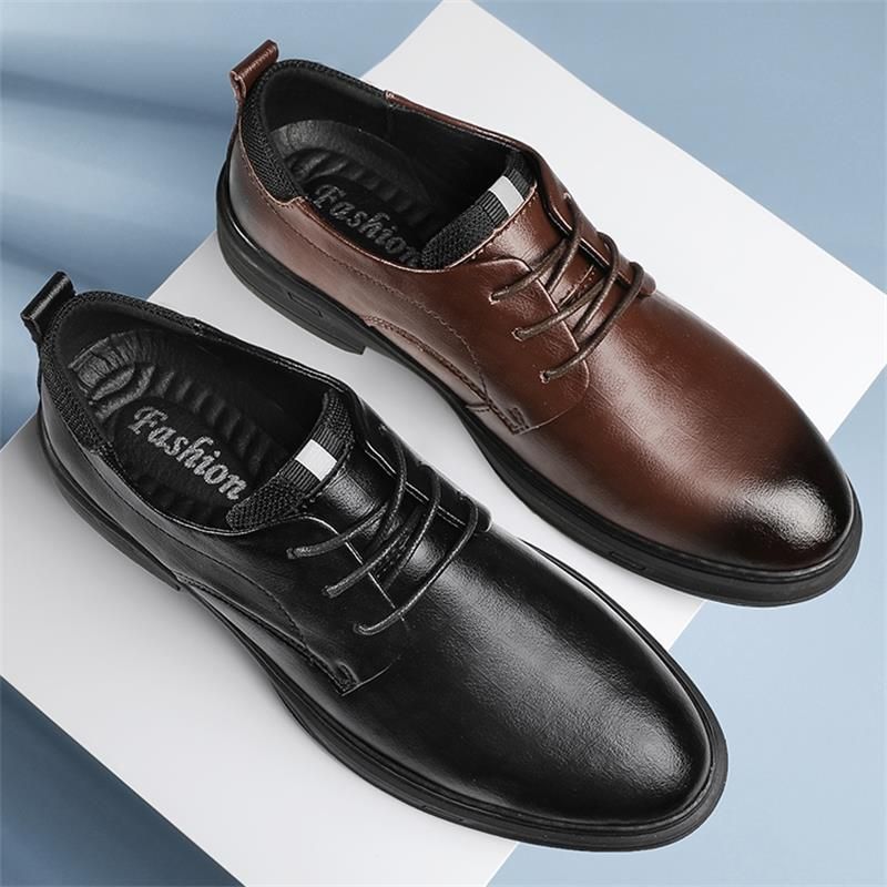 Große Größe 48 Business Casual Leder für Männer Dicke Sohle Jugend Professioneller Arbeitsanzug Alle Jahreszeiten Rindsleder Herrenschuhe_voghion.com