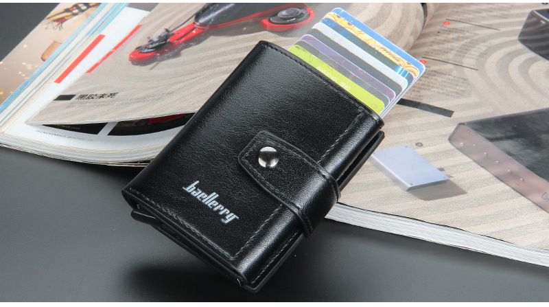 Men's Card Holder European and American Automatic Pop-up Card Buckle Card Clamp New Metal Aluminum Case Card Holder_voghion.com