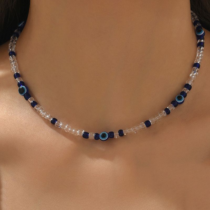 Fashion YWZIXLN Colorful Handmade Bohemian Eyes Beads Chain Fashion Necklaces Jewelry For Women Elegant Accessories N0350_voghion.com