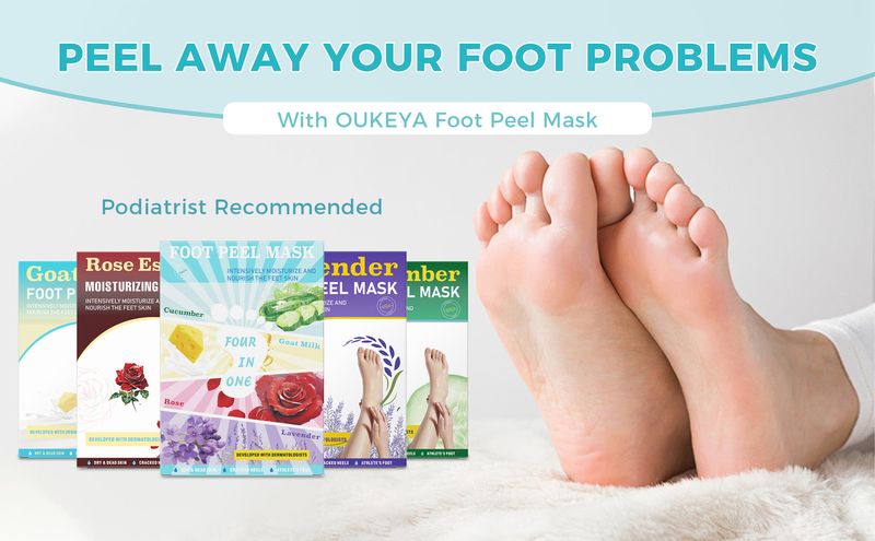 Foot Care Hot Product Plant OUKEYA 4 In 1 Hydrating, Moisturizing, Exfoliating And Caring Foot Mask English Version_voghion.com