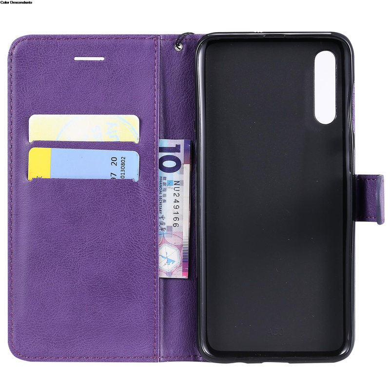 For Samsung A10 A20 E/S A30 A40 A50 A51 A60 A70 E/S A71 A80 A90 Retro Soft Silicone Leather Stand Cover W/Lanyard Case on Covers_voghion.com