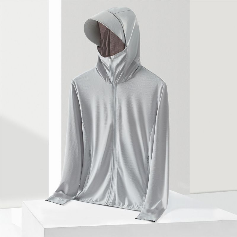Herrenbekleidung Sonnenschutzkleidung Herren Neue Sommer Dünne Eisseide Atmungsaktive Sonnenschutzkleidung Herren Outdoor Angeln Dünne Krempe Jacke_voghion.com