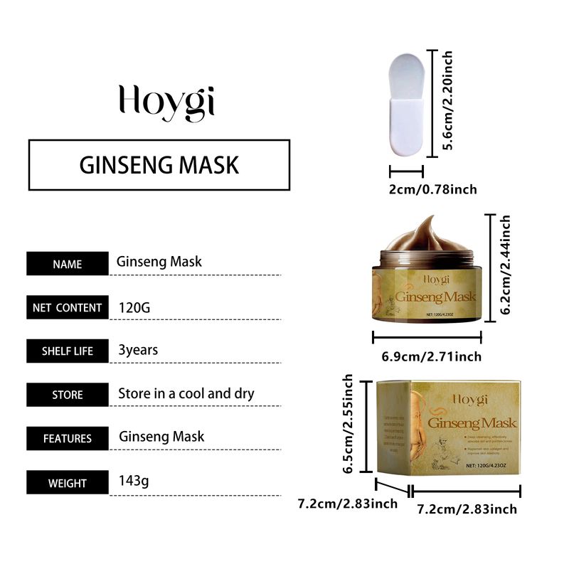 Hoygi Ginseng Exfoliating And Tearing Mask, Hydrating, Moisturizing, Firming And Mildly Cleansing Skin Care Mask_voghion.com