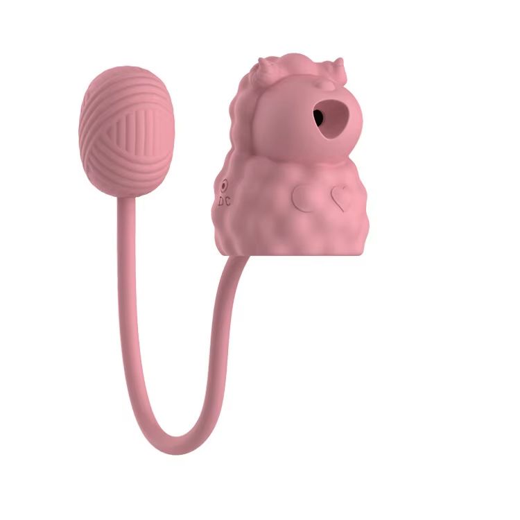 Hochwertiger, niedlicher, kleiner Schafssauger-Klitoris-Vakuumstimulator mit Nippel-Saugfunktion und Liebesei-Vibrationsfunktion für Frauen_voghion.com
