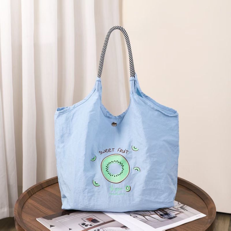 Sac à main brodé pour femme, série Cartoon, léger, grande capacité, fourre-tout à bandoulière, respectueux de l'environnement_voghion.com
