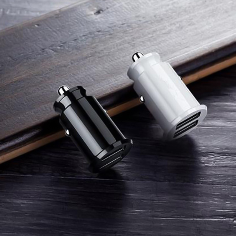 Kunjiuyou Car Charger Mini Quick Charge 3.1A Dual USB Auto Charger Adapter For Mobile Phone-Black_voghion.com
