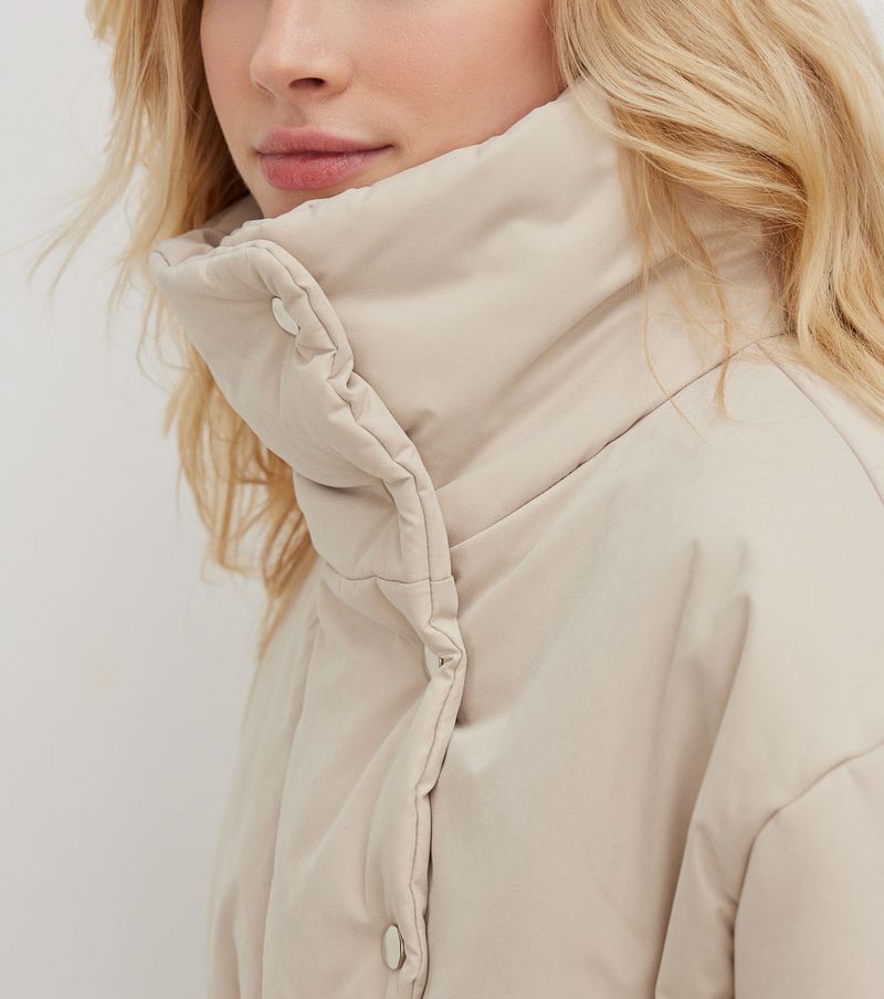 Roupas femininas gola alta algodão jaqueta inverno temperamento comutando moda quente à prova de vento gola alta com cinto algodão jaqueta_voghion.com