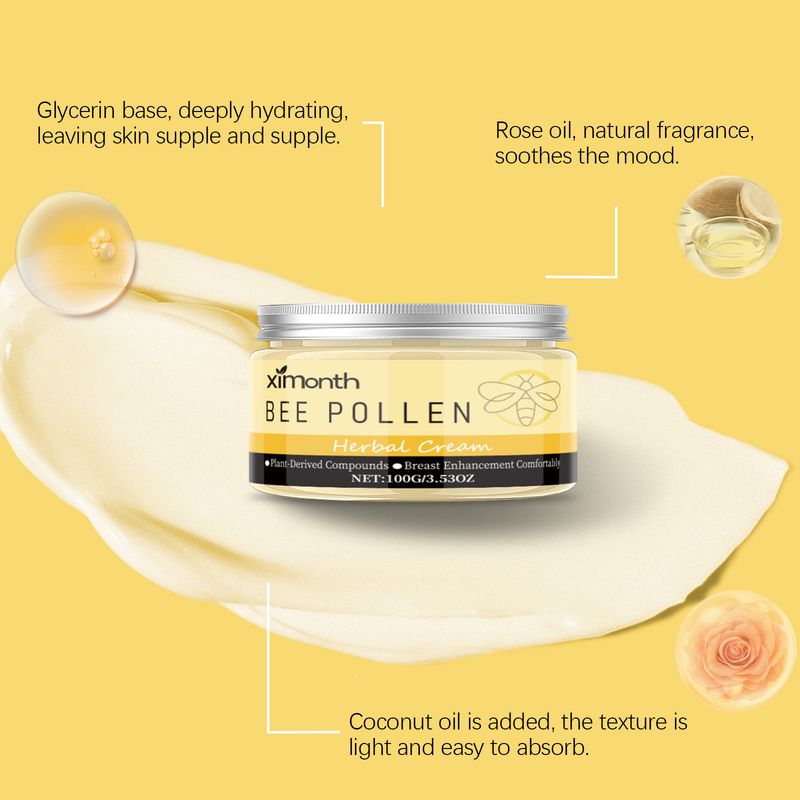 Bienenpollen-Kräuter-Brustcreme, Kräuterformel, sanfte Pflege, zeigt weiblichen Charme_voghion.com