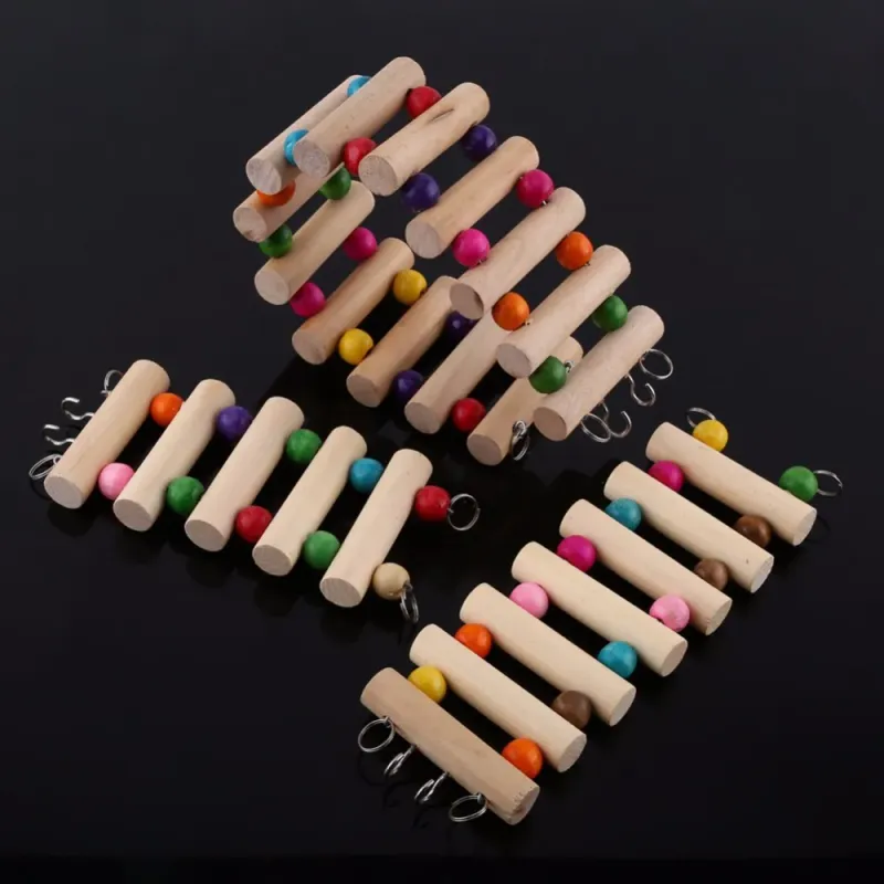 Criceto in legno che sale le scale, pappagallo, criceto, giocattoli da gioco, porcellino d'India, cincillà, altalena, giocattoli sportivi, prodotti per piccoli animali_voghion.com