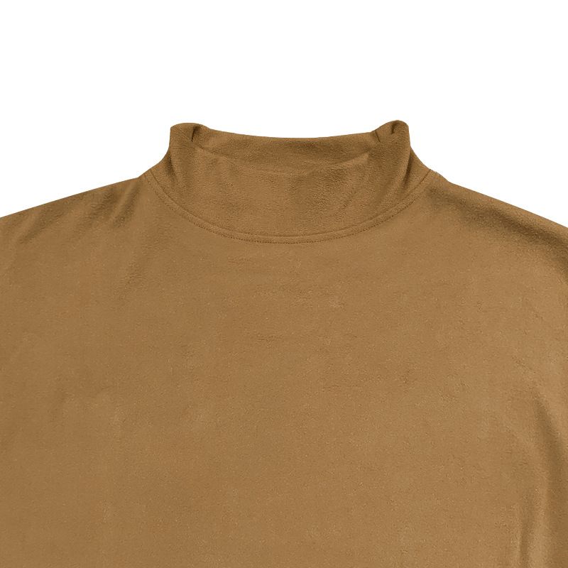 Autumn Winter Thermal Long Sleeve T-Shirt Skin-Friendly Soft Base Layer Half Turtleneck Men's Three-Piece Set_voghion.com