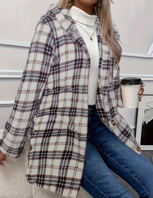Women's Reversible Hooded Cardigan - Soft Fleece Long Sleeve Open Front Coat, Lightweight & Warm (Multiple Colors & Sizes)_voghion.com