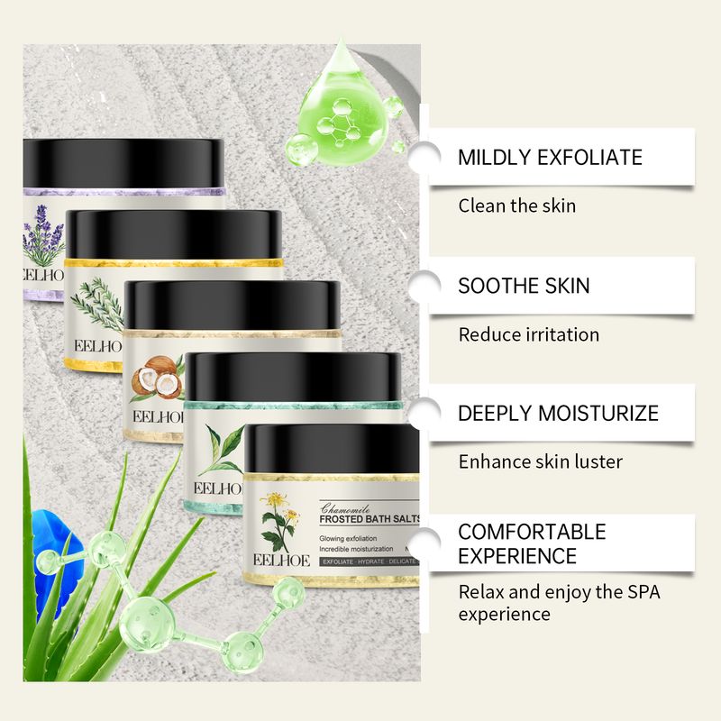 EELHOE Exfoliating Bath Salts Cleanse The Body, Nourish And Soothe Soft Skin, Moisturize And Smooth Bath Salts_voghion.com