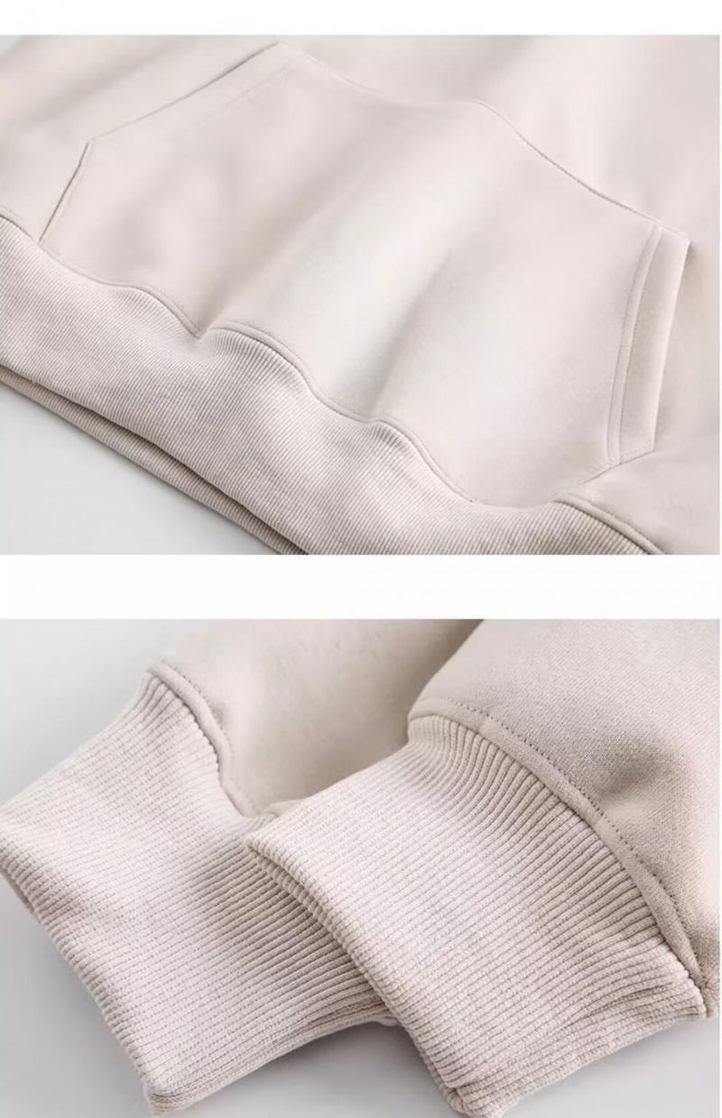 Loom Loom Autunno Inverno Abbigliamento da lavoro stampato personalizzato con cappuccio e fodera in pile Uniforme da dipendente Felpa con cappuccio spessa_voghion.com